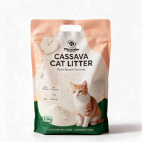 Litière pour chat en cassava et tofu, anti-odeur, pour animaux de compagnie, fournisseur OEM