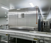 Industriële snelvriesmachine met vloeibaarbed voor de productie van bevroren voedsel (fruit, groenten, granen, snacks)