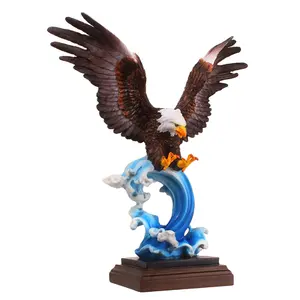 Chất Lượng Cao Tùy Chỉnh Resin Eagle Tượng Trang Trí Nội Thất Quà Tặng & Thủ Công Mỹ Nghệ Home Tabletop Animal Eagle Điêu Khắc Bức Tượng