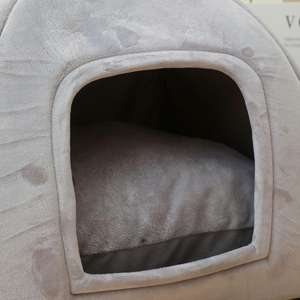 Casa de perro moderna de lujo para todas las estaciones, cama cuadrada para gatos, cueva para perros pequeños, cómodo patrón sólido, duradero para cartón durante todo el año - Product Image 5