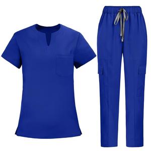 Nuevo estilo hospitales colores OEM impreso enfermera quirúrgica traje Scrub uniforme Unisex conjuntos sueltos transpirables para salones de belleza - Product Image 3