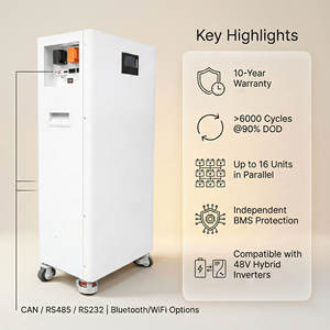 Paquete de Baterías de Pared con Rodillo Vertical de 15 kWh, Almacenamiento de Energía Doméstica, Batería Solar de Litio Ferrofosfato de Alta Eficiencia - Product Image 4