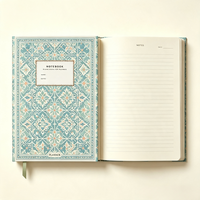 Carnet de notes A5 à couverture rigide, journal vierge, carnet d'écriture personnalisé avec motif floral décoratif