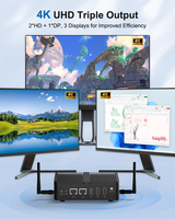 HYSTOU Mini PC industriel de bureau d'usine 12e génération H3D Intel N100 M.2 SSD HD DP Win10/11Pro Linux OS DDR4 PC