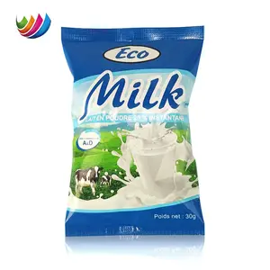 Pochette en plastique à impression personnalisée, petit sachet de 50g 250g 500g emballage solide de lait de soja, sacs de café en poudre pour aliments