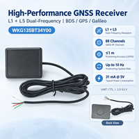 Récepteur GNSS externe double fréquence L1 L5 BDS GPS Galileo Précision 1m 10Hz UART Câble personnalisé 3m