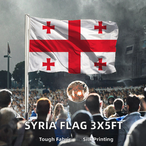Bandera de Siria de Alta Calidad 3x5 pies (90x150cm) Tamaño Normal en Stock para Exportación Global de la Marca ZF - ¡Venta Caliente! - Product Image 3