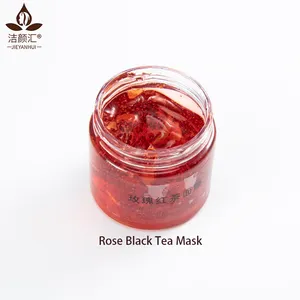 Blanqueamiento Rosa té negro máscara de belleza máscara de extracto de té negro antioxidante retrasar Envejecimiento de etiqueta privada