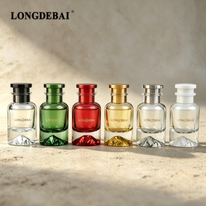 Botella de Perfume de Vidrio con Base Redonda Roja, Diseño Personalizado de Fábrica, 30ml 50ml 100ml, Botella de Perfume Vacía de Lujo Premium - Product Image 3