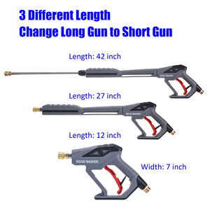 Pistola idropulitrice 4000 Psi con prolunga idropulitrice pistola a spruzzo 5 punte dell'ugello - Product Image 2