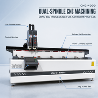 Centre d'usinage à quatre broches Fanuc CNC-4000 pour profilés en aluminium, idéal pour la production de cadres de fenêtres et de portes
