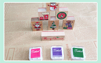 Tampon journal en bois personnalisé pour enfants kit de tampons en caoutchouc enseignant bébé jouet scrapbooking animal noël ferme tampons en bois ensemble