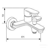 Robinet de douche mural en laiton avec cascade pour baignoire, mitigeur de salle de bain mural