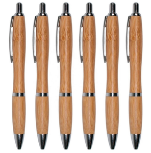Stylo publicitaire personnalisé en bambou écologique avec logo imprimé pour cadeaux d'entreprise – Vente en gros - Product Image 1