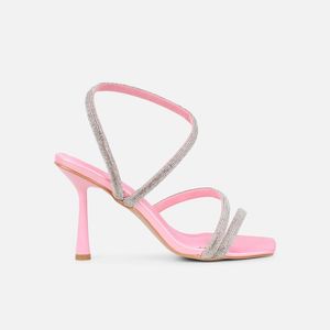 صندل ثعبان صناعي بالماس بكعب عالٍ من الدانتيل للنساء في الصيف ، صندل بترتر بكعب عالٍ معدني - Product Image 6