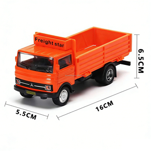 Sofort Lieferbar 1:32 Maßstab Gelb Orange Grün Klassischer Transport-LKW Legierung Auto mit Sound und Licht Kinderspielzeug Metall Druckguss LKW Spielzeug - Product Image 5
