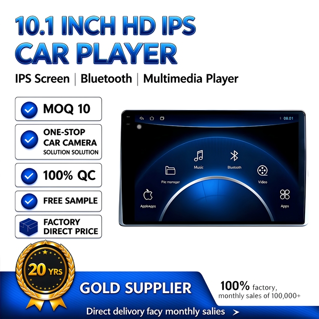 Deyongwang Factory Android Universal External Headrest Monitor, 10.1-inch HD IPS MP5 Car Rear Entertainment System Player