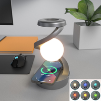 Lampe de bureau de charge sans fil flottante charge sans fil Mobile atmosphère RVB veilleuse rotative lune lampe de bureau