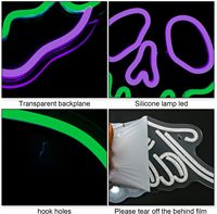 Enseigne au néon d'Halloween-Lumière de décoration murale crâne à intensité variable, connectivité USB pour chambre à coucher, bar, magasins, décoration de fête