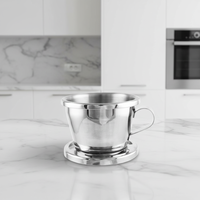 Cafetière à café en gros, pot réutilisable, pour verser le café à la main, cafetière à expresso, portable, manuelle, filtre à goutte en acier inoxydable 304