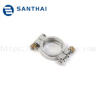 Conexión de Soldadura Sanitaria de Acero Inoxidable SS304 de Alta Resistencia con Tuerca de Ala de un Solo Pasador, Estándar DIN/3A/ISO, Pulida