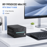   RTX 4060 8GB GDDR6 Mini PC dengan hingga 96GB DDR5 dan Wi-Fi 7, Komputer Mini Gaming untuk Hiburan Rumah dan Pekerjaan Sehari-hari.