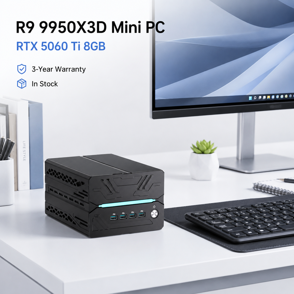 Mini Gaming Computer Using Nvidia RTX 4060 8GB GDDR6 Mini PC with up to 96GB DDR5 and Wi-Fi 7, Gaming ...