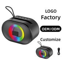 Altavoz Bluetooth Portátil ABS-1202 Personalizado de Fábrica, con Luz RGB, Sonido Estéreo Supergraves, Logotipo OEM/ODM, para Hogar, Exteriores, Computadora y Fiestas