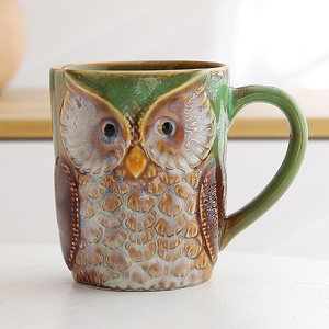 ชุดถ้วยเซรามิคลายนกฮูกขนาดเล็ก - Product Image 4