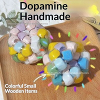 Balle à presser en bois DIY et balle à hochet colorée – Bestseller viral et gadget anti-stress ultime pour tous les âges et tous les genres