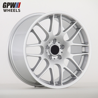 Jantes GPW pour BMW E46 M3 CSL E36 E38 E39 F10 F30 5x120, 18 et 19 pouces, argentées, en alliage coulé, pour voitures de course