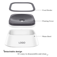 Bol à boire pour animaux de compagnie, design flottant, écologique et réutilisable, pot d'eau en acier inoxydable sans déversement pour chats, chiens, intérieur et extérieur, OEM