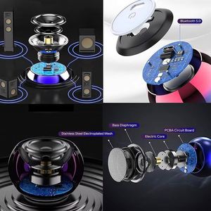 JW3655 Haut-parleur portable sans fil rond de haute qualité M3 Bass Mini Plating pour téléphones mobiles, idéal pour les sports de plein air - Product Image 3