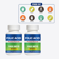 Comprimés d'acide folique haute puissance 1000 mcg, complément alimentaire pour femmes, bien-être prénatal et soutien nutritionnel quotidien