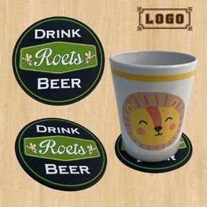 Sous-verres personnalisés en silicone avec logo en caoutchouc PVC - Product Image 1