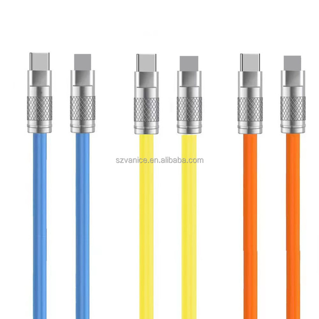 1.2m Liquid Silicone 20V 3A 60W USB-C Type-C Data Cables PD USB Type C Fast Charging Cable