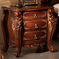 Ensemble de meubles de chambre à coucher classiques en bois antique, lit king size haut de gamme, lit queen size GMB21