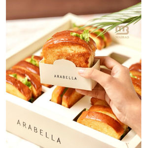 Boîte de hamburger jetable fast-food Emballage individuel écologique Boîte à sandwich à pain mini boîte de nourriture personnalisée pour le pâturage du déjeuner - Product Image 4