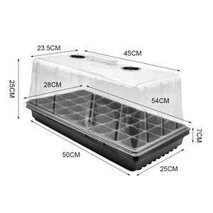 200 di động cắm Khay Hạt giống bắt đầu Kit với độ ẩm mái vòm có nắp đậy trong nhà mô hình vuông Cây Giống khay cho vườn sử dụng - Product Image 5