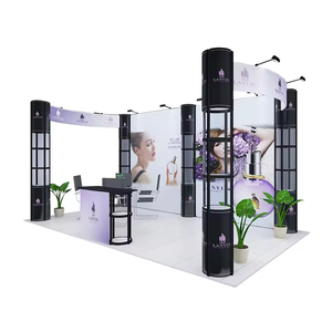 Tour d'exposition pliable en aluminium 10x10 à impression personnalisée, stand de salon modulaire portable à montage rapide pour salon professionnel - Product Image 5
