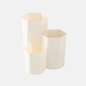 Boîte de rangement pour pinceaux de maquillage à 3 compartiments, support pour vernis à ongles et cosmétiques, organiseur de table pour outils de maquillage et stylos L0121/1 - Product Image 4