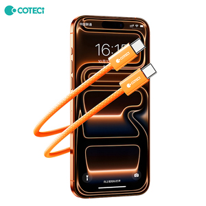 Bộ sạc nhanh COTECi CN 45W GaN kèm cáp dữ liệu USB C to C 1m màu cam, dành cho iPhone 17 Pro Max Series - Product Image 4