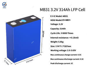 Cellule de batterie LiFePO4 MB31 314Ah 3.2V, 8000+ cycles, durée de vie ultra longue, batterie LFP, batterie pour camping-car, stockage d'énergie solaire hors réseau - Product Image 1
