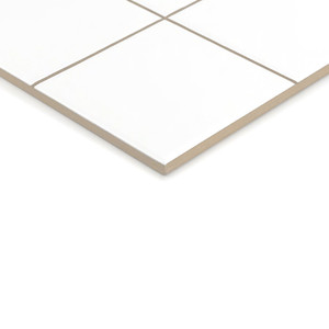 Piastrella bianca opaca 20x20 pre-tagliata, formato 10x10, per rivestimento di pareti e pavimenti - Product Image 2