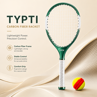 Ensemble complet de raquettes de badminton TYPTI en carbone léger à prix de gros avec balles en mousse, poignée en bois, filet en nylon et emballage personnalisé pour les revendeurs