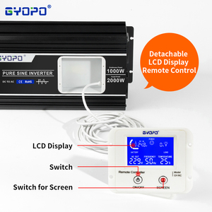Gyopo 1000 Wát thông minh DC-AC Power Inverter với có thể tháo rời LCD + 5-mét cáp mở rộng - Product Image 3