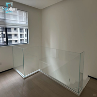 Système de balustrade de balcon en verre en alliage d'aluminium avec verre trempé, installation facile