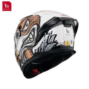 หมวกกันน็อคสำหรับมอเตอร์ไซค์ MT Helmets แบบเต็มใบ ดีไซน์กราฟิก วัสดุ ABS  พร้อมแผ่นปิดหน้าใส ได้รับมาตรฐาน ECE  ระบบปลดเร็ว - Product Image 6