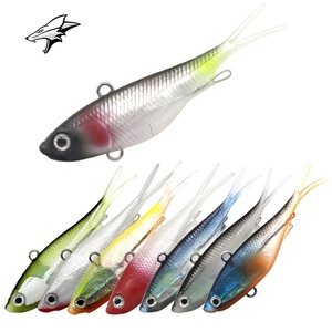 Oltre 20 Colori <span class=keywords><strong>di</strong></span> Esche Artificiali Morbide in TPR, Esca Vibrante con Ganci VMC, 95mm, Esca Morbida Vibrante per Pesca - Product Image 3