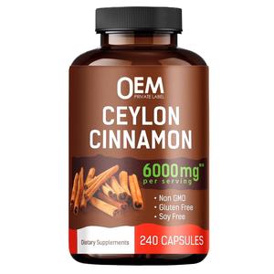 Suplemento de Canela de Ceilán Orgánica OEM - Cápsulas de Canela de Ceilán con Cápsulas de Berberina - Product Image 1